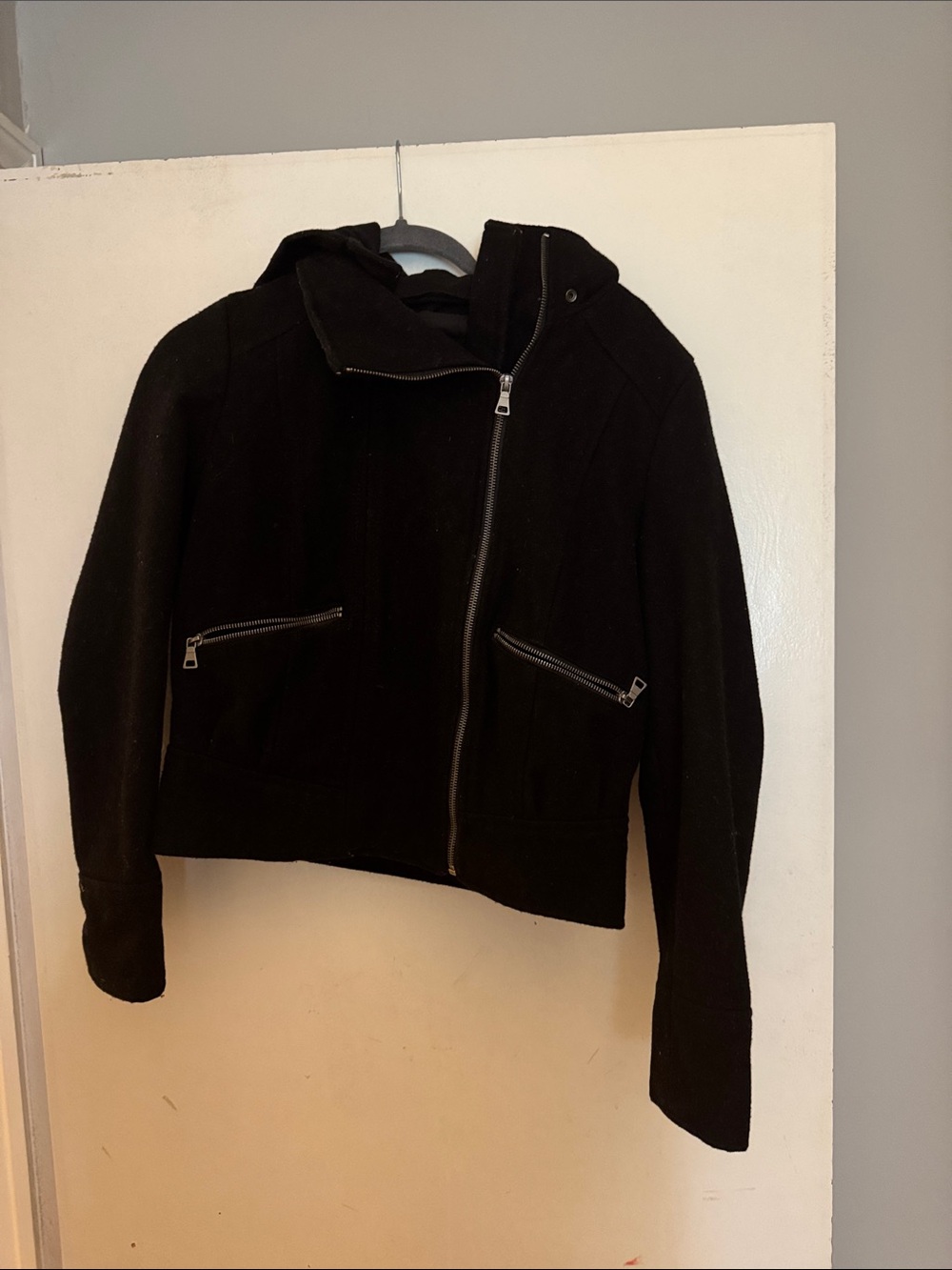 Mossimo Supply Co. Black Asymmetrical Zip Jacket